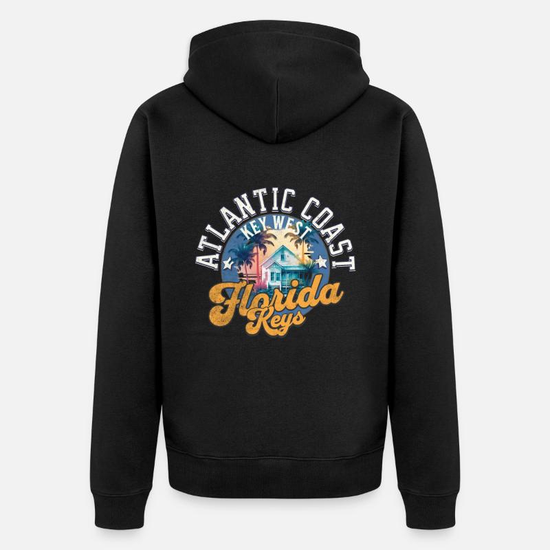 Florida keys Key West - Unisex Premium Bio Zip Hoodie - Schwarz