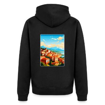 Grenade Espagne Affiche de voyage vintage WPA Souvenir - Veste à capuche bio Premium Unisexe - noir - Dos - Nico (187cm)
