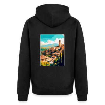 Grenade Espagne Affiche de voyage vintage WPA Souvenir - Veste à capuche bio Premium Unisexe - noir - Dos - Nico (187cm)