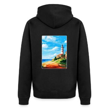 Faro Portugal Affiche de voyage vintage WPA Souvenir - Veste à capuche bio Premium Unisexe - noir - Dos - Nico (187cm)