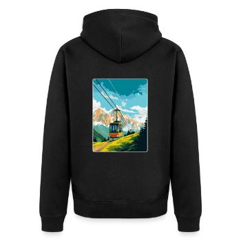 Penkenbahn Autriche Affiche de voyage vintage souvenir - Veste à capuche bio Premium Unisexe - noir - Dos - Nico (187cm)