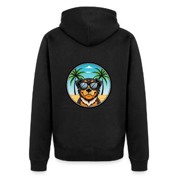 Lunettes de soleil Rottweiler Dog Cartoon Summer Beach - Veste à capuche bio Premium Unisexe - noir - Dos - Nico (187cm)