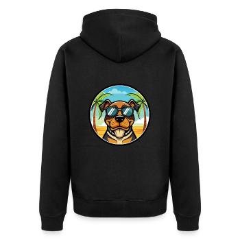 Lunettes de soleil Rottweiler Dog Cartoon Summer Beach - Veste à capuche bio Premium Unisexe - noir - Dos - Nico (187cm)