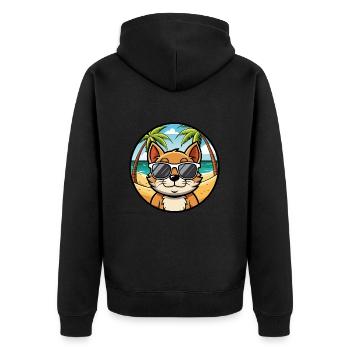 Bambino Cat Breed Cartoon Lunettes de soleil Beach - Veste à capuche bio Premium Unisexe - noir - Dos - Nico (187cm)