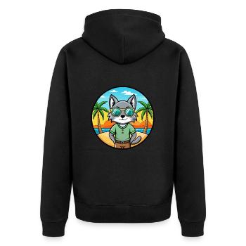 Korat Cat Breed Cartoon Lunettes de soleil Beach - Veste à capuche bio Premium Unisexe - noir - Dos - Nico (187cm)