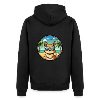 Tonkinois Race Chat Dessin Animé Lunettes De Soleil Plage - Veste à capuche bio Premium Unisexe - noir - Dos - Nico (187cm)