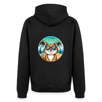 Lunettes de soleil California Spangled Cat Breed Cartoon - Veste à capuche bio Premium Unisexe - noir - Dos - Nico (187cm)