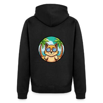 Tonkinois Race Chat Dessin Animé Lunettes De Soleil Plage - Veste à capuche bio Premium Unisexe - noir - Dos - Nico (187cm)