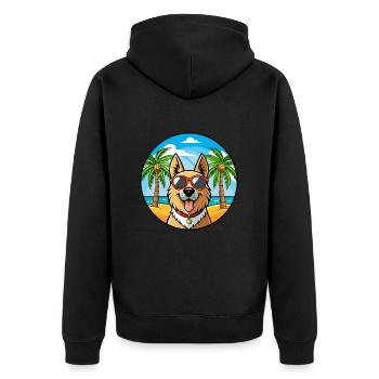 Bucovine Berger Race Dessin Animé Lunettes De Soleil Plage - Veste à capuche bio Premium Unisexe - noir - Dos - Nico (187cm)