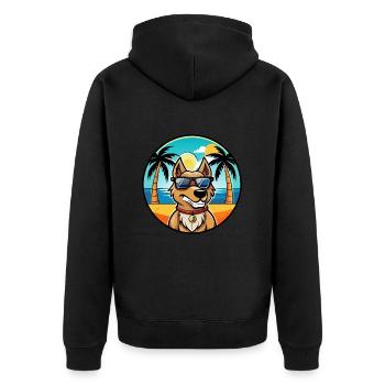 Magyar Agar Race Chien Dessin Animé Lunettes De Soleil Plage - Veste à capuche bio Premium Unisexe - noir - Dos - Nico (187cm)