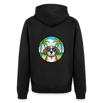 Kerry Beagle Chien Race Dessin Animé Lunettes de Soleil Plage - Veste à capuche bio Premium Unisexe - noir - Dos - Nico (187cm)