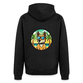 Bétail portugais Chien Race Dessin Animé Lunettes De Soleil Plage - Veste à capuche bio Premium Unisexe - noir - Dos - Nico (187cm)