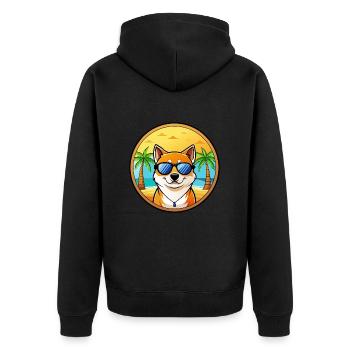 Shih Poo Chien Race Dessin Animé Lunettes De Soleil Plage - Veste à capuche bio Premium Unisexe - noir - Dos - Nico (187cm)