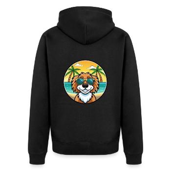 Stabyhoun Chien Race Dessin Animé Lunettes de Soleil Plage - Veste à capuche bio Premium Unisexe - noir - Dos - Nico (187cm)