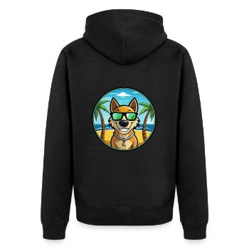 Alano Español Chien Race Dessin animé Lunettes de soleil Plage - Veste à capuche bio Premium Unisexe - noir - Dos - Nico (187cm)