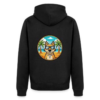 Ariegeois Chien Race Dessin Animé Lunettes de Soleil Plage - Veste à capuche bio Premium Unisexe - noir - Dos - Nico (187cm)
