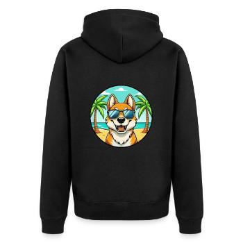 Canaan Chien Race Dessin Animé Lunettes De Soleil Plage - Veste à capuche bio Premium Unisexe - noir - Dos - Nico (187cm)