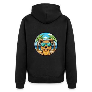 Hovawart Chien Race Dessin Animé Lunettes de Soleil Plage - Veste à capuche bio Premium Unisexe - noir - Dos - Nico (187cm)