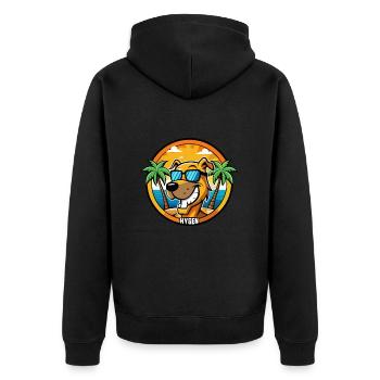 Hygen Hound Chien Race Dessin Animé Lunettes De Soleil Plage - Veste à capuche bio Premium Unisexe - noir - Dos - Nico (187cm)
