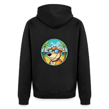 Koolie Chien Race Dessin Animé Lunettes de Soleil Plage - Veste à capuche bio Premium Unisexe - noir - Dos - Nico (187cm)