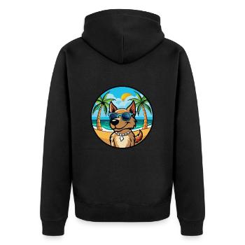 Magyar Agar Chien Race Dessin Animé Lunettes de soleil Plage - Veste à capuche bio Premium Unisexe - noir - Dos - Nico (187cm)