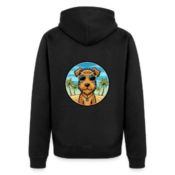 Lakeland Terrier Chien Race Dessin Animé Lunettes De Soleil Plage - Veste à capuche bio Premium Unisexe - noir - Dos - Nico (187cm)
