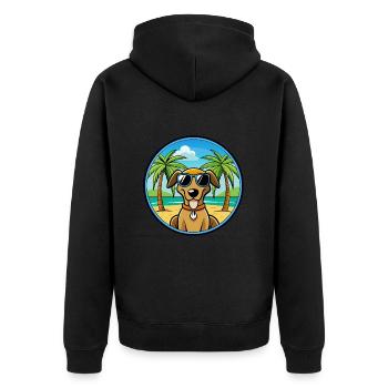 Polonais Chien Chien Race Dessin Animé Lunettes De Soleil Plage - Veste à capuche bio Premium Unisexe - noir - Dos - Nico (187cm)