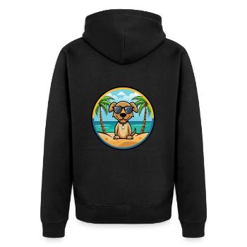 Pointer Chien Race Dessin Animé Lunettes De Soleil Plage - Veste à capuche bio Premium Unisexe - noir - Dos - Nico (187cm)