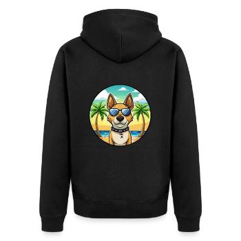 Bétail portugais Chien Race Dessin Animé Lunettes De Soleil Plage - Veste à capuche bio Premium Unisexe - noir - Dos - Nico (187cm)