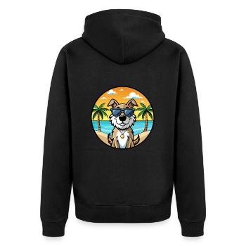 Slovensky Cuvac Chien Race Dessin Animé Lunettes de Soleil Plage - Veste à capuche bio Premium Unisexe - noir - Dos - Nico (187cm)