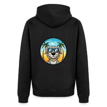 Stabyhoun Chien Race Dessin Animé Lunettes de Soleil Plage - Veste à capuche bio Premium Unisexe - noir - Dos - Nico (187cm)