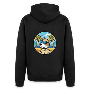 Sporting Lucas Terrier Chien Race Dessin Animé Plage - Veste à capuche bio Premium Unisexe - noir - Dos - Nico (187cm)