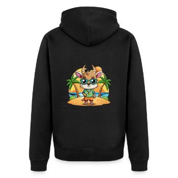 Antilope Lustige Cartoon Sommer Strand Sonnenbrille - Unisex Premium Bio Zip Hoodie - Schwarz - Hinten - Nico (187cm)