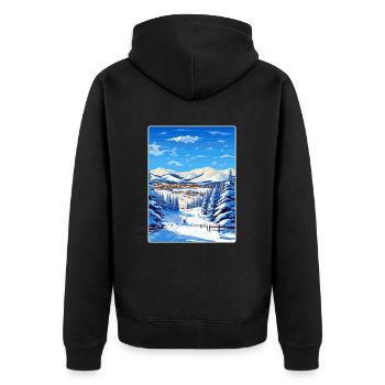 Beaver Creek Ski St. Anton Reiseposter Souvenir - Unisex Premium Bio Zip Hoodie - Schwarz - Hinten - Nico (187cm)