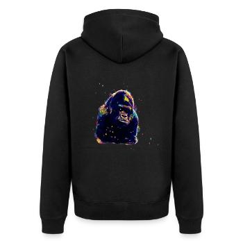 Chimpanzé - Veste à capuche bio Premium Unisexe - noir - Dos - Nico (187cm)