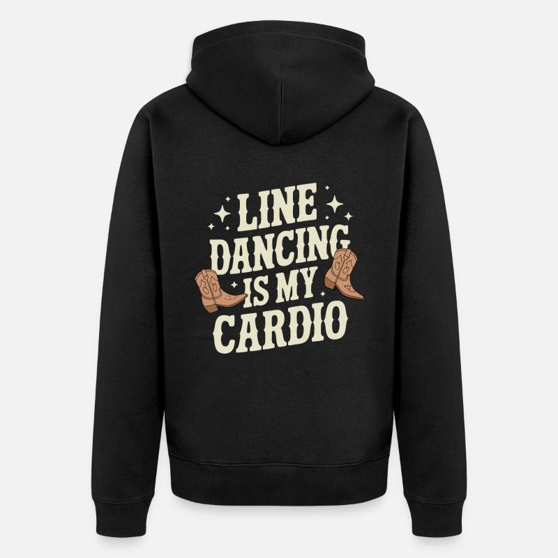 Danse en ligne Danseurs - Veste à capuche bio Premium Unisexe - noir