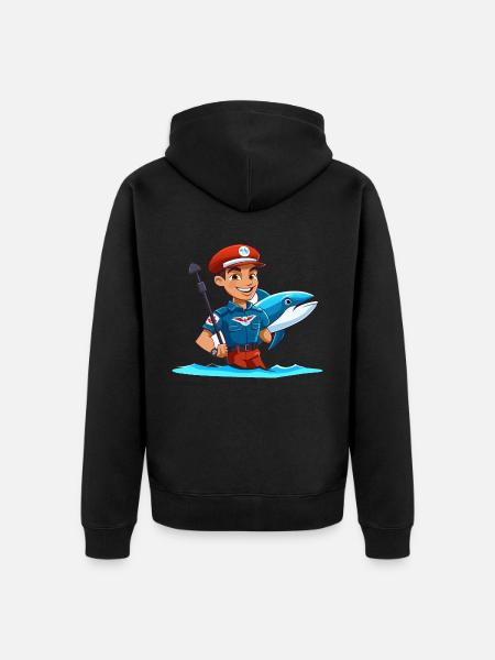 Lifeguard Dolphina - Unisex Premium Organic Zip Hoodie - black