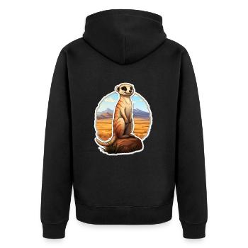 Suricate - Veste à capuche bio Premium Unisexe - noir - Dos - Nico (187cm)