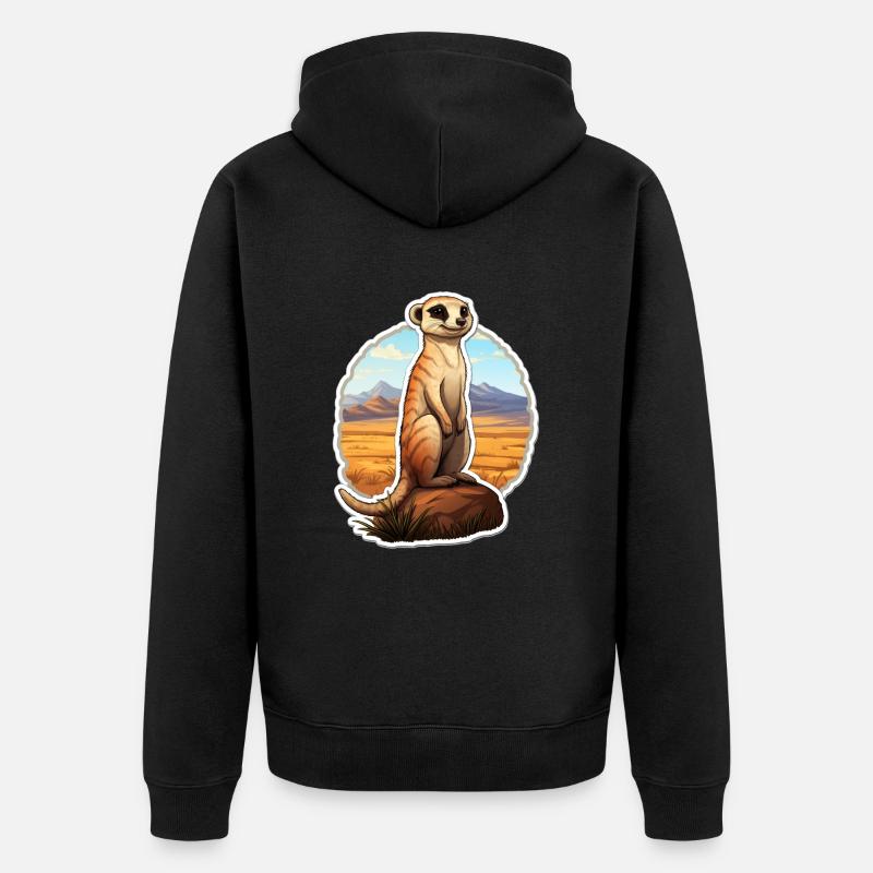 Suricate - Veste à capuche bio Premium Unisexe - noir