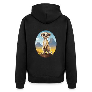 Suricate - Veste à capuche bio Premium Unisexe - noir - Dos - Nico (187cm)
