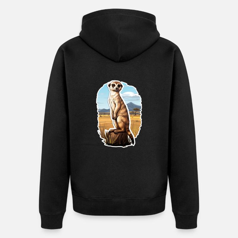 Suricate - Veste à capuche bio Premium Unisexe - noir