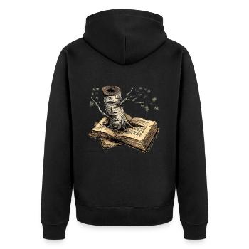 Lire - Veste à capuche bio Premium Unisexe - noir - Dos - Nico (187cm)