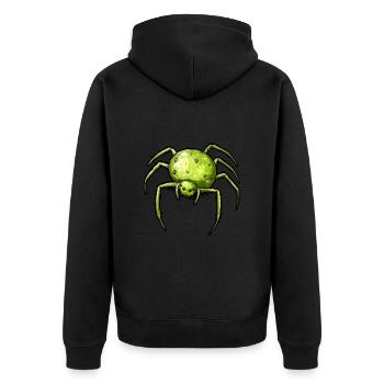 Apple Spider Apple Spider - Unisex Premium Organic Zip Hoodie - black - Back - Nico (187cm)