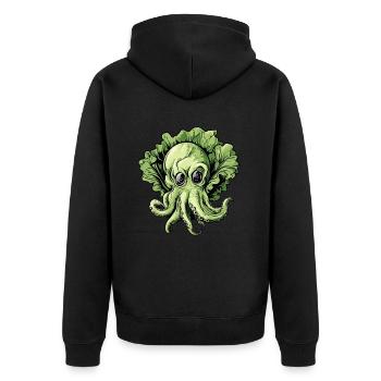Octopus cabbage - Unisex Premium Organic Zip Hoodie - black - Back - Nico (187cm)