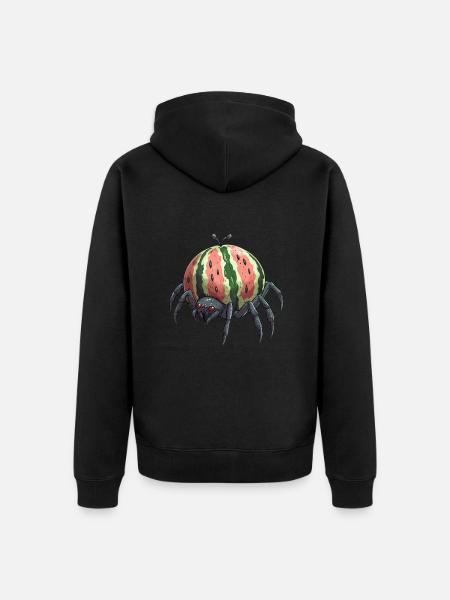 Melon Spider - Unisex Premium Organic Zip Hoodie - black