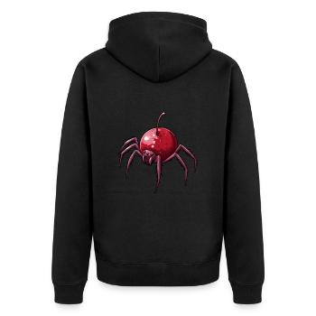 Cherry Spider Cherry Spider - Unisex Premium Organic Zip Hoodie - black - Back - Nico (187cm)