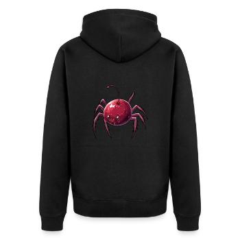 Cherry Spider Cherry Spider - Unisex Premium Organic Zip Hoodie - black - Back - Nico (187cm)