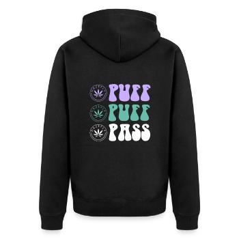 PUFF PUFF PASS HAZEFLY - Veste à capuche bio Premium Unisexe - noir - Dos - Nico (187cm)