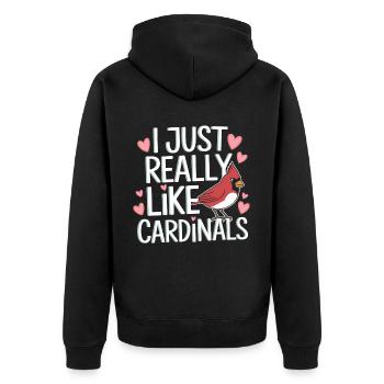 Cardinal Rouge Cardinal Vogel Rouge Cardinal - Veste à capuche bio Premium Unisexe - noir - Dos - Nico (187cm)
