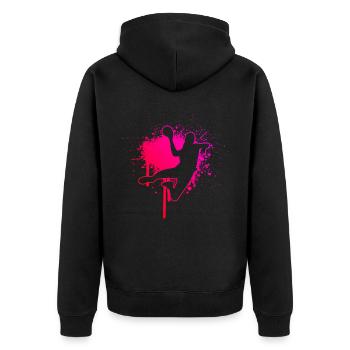 Handball masculin Handballeurs Joueurs de handball Joueurs de handball - Veste à capuche bio Premium Unisexe - noir - Dos - Nico (187cm)
